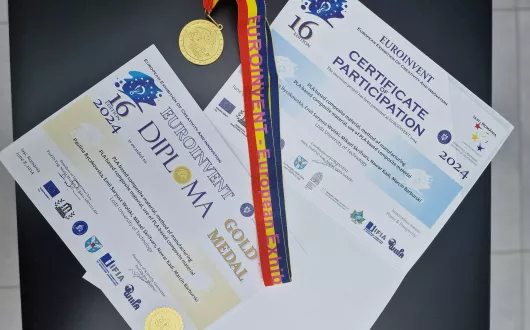 Złoty medal i dyplom Złoty Medal podczas prestiżowej Europejskiej Wystawy Kreatywności i Innowacji EUROINVENT 2024