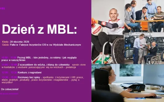 Grafika promująca Dzień Otwarty z firmą MBL Poland