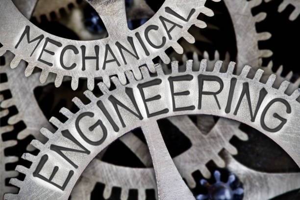 Graphic of gears with inscription Mechanical Engineering