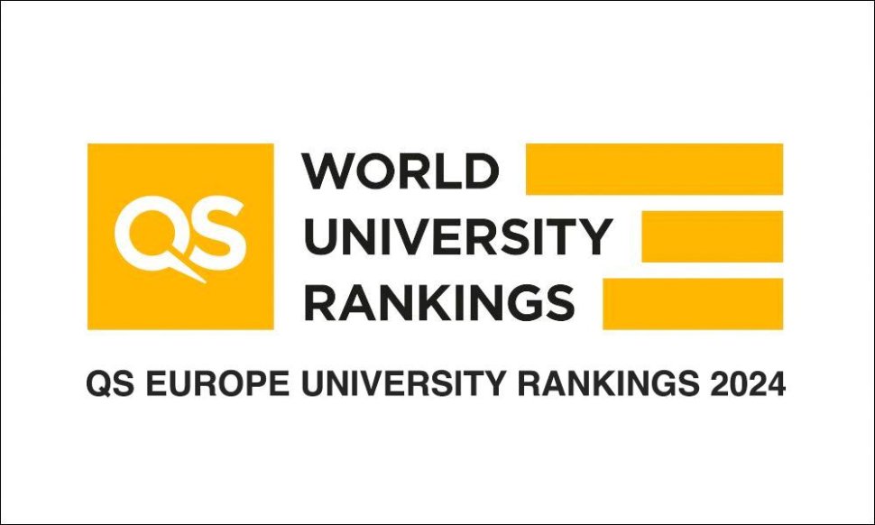 Graphics with an inscription in black with yellow elements QS World University Rankings by Subject 2024