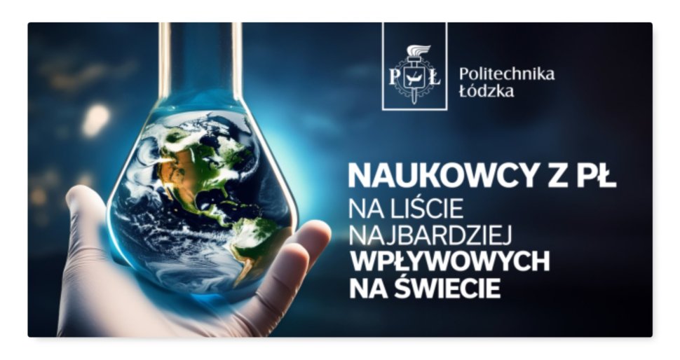 Grafika przedstawiająca dłonie naukowca i napis o najlepszych naukowcach na świecie