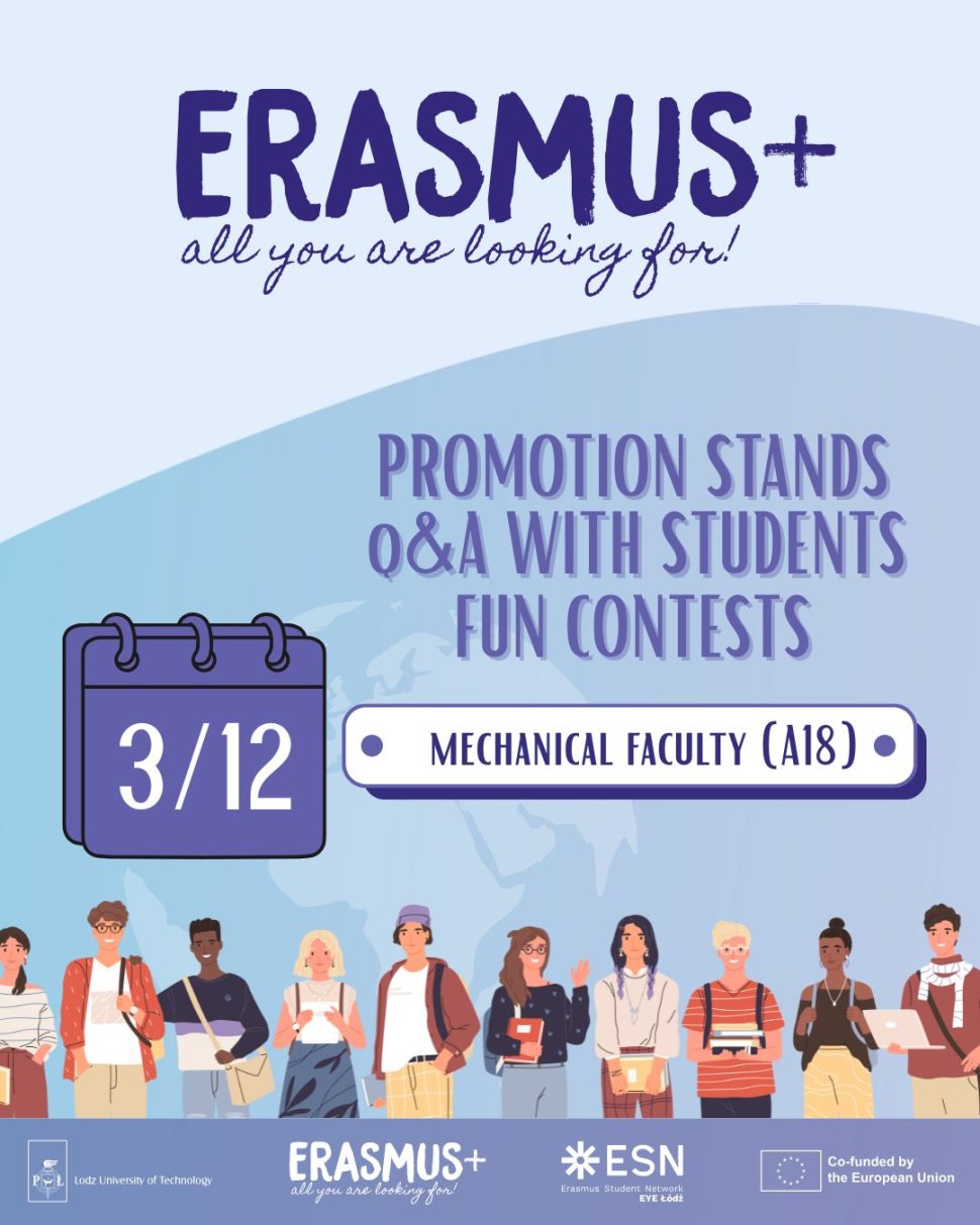 Grafika promująca wymianę międzynarodową