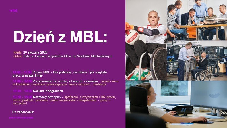 Grafika promująca Dzień Otwarty z firmą MBL Poland
