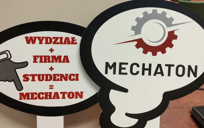 Chmurki informujące o konkursie Mechaton