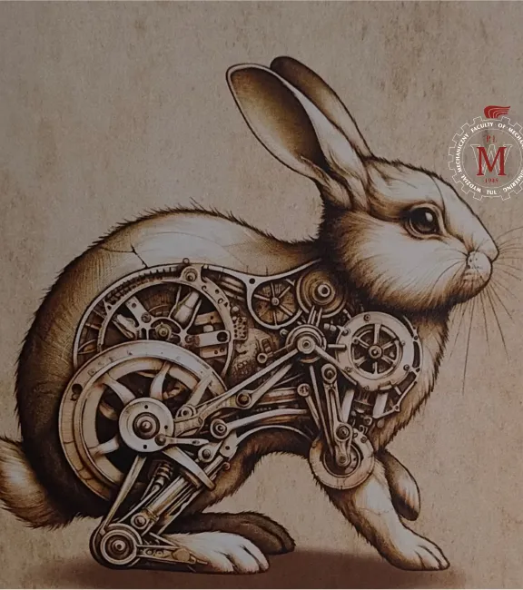 Zając z logo wydziału