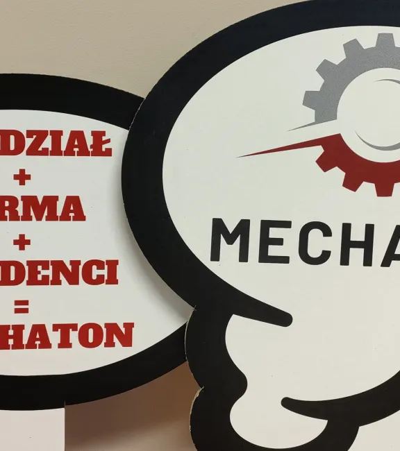 Chmurki informujące o konkursie Mechaton
